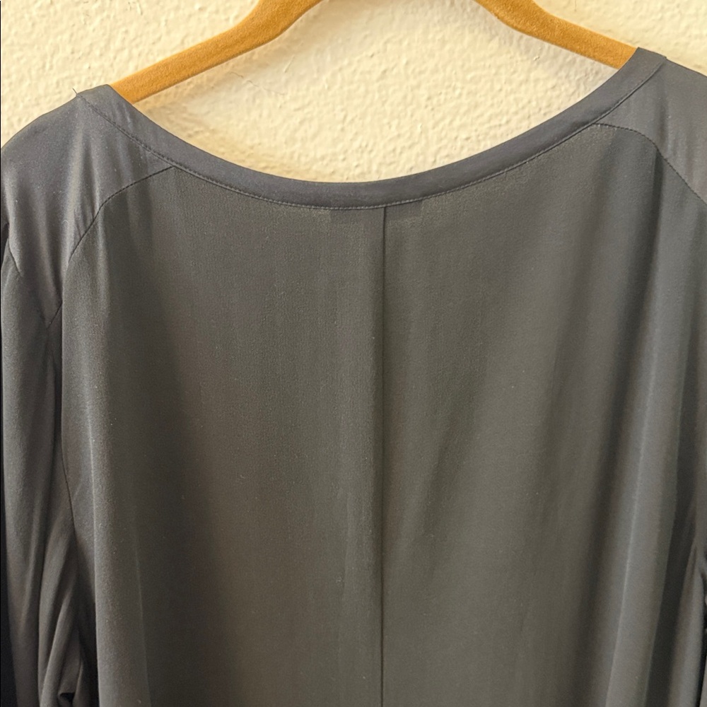 Eileen Fisher Classic Black Long Sleeve A line Dress - Picture 6 of 6